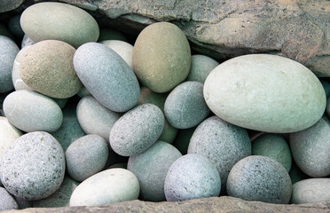 oval stones of different sizes as a background