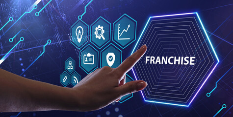 Franchise concept. Business, Technology, Internet and network concept.