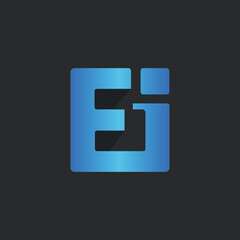 initials E square logo