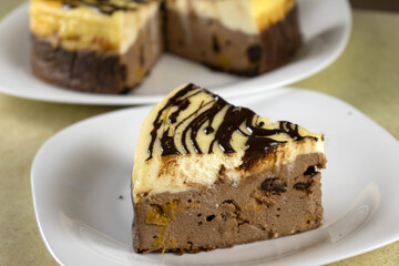 image of delicious birthday cake on a plate