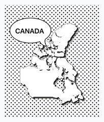 Pop art map of canada