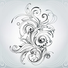 Vector illustration of a floral ornament