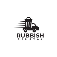 Garbage removal company logo design template