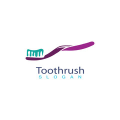 Tooth brush with toothpaste icon trendy silhouette modern style design