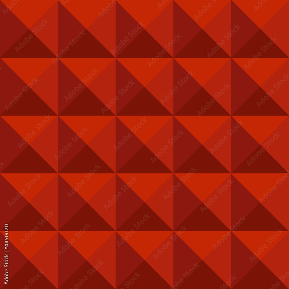 Aufkleber abstract geometric seamless pattern with red triangles tiles. vector cube backgrounds. minimal style