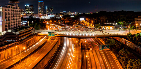 Fototapeta na wymiar Atlanta nighttime aerial views