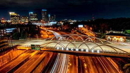 Atlanta nighttime aerial views