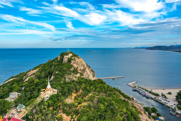 Wat Khao Takiab hill and beach in hua Hin, Prachuap Khiri Khan, Thailand