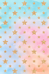 Watercolor Pastel Ombre Star Digital Paper Background