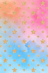 Pastel Watercolor Star Background Texture