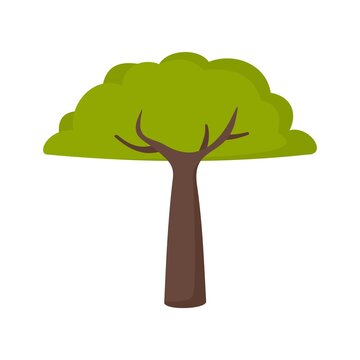 Peru tree icon flat isolated vector