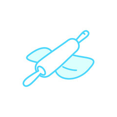 Illustration Vector graphic of rolling pin icon. Fit for bakery, cooking, kitchen utensil etc.