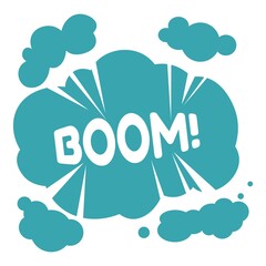Boom expression, sticker or emoji or explosion