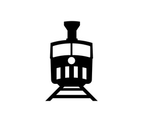 train icon vector, locomotive vehicle image