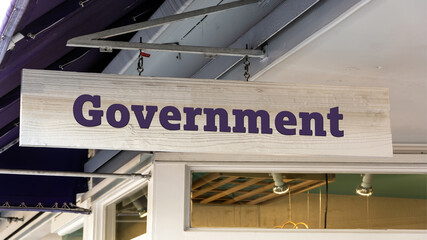 Fototapeta premium Street Sign to Government