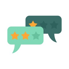 Feedback chat icon flat isolated vector