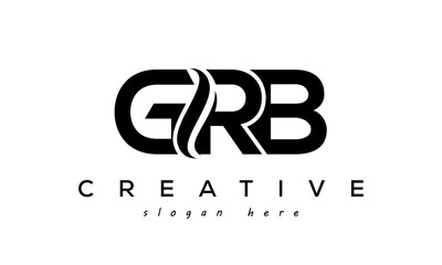 GRB creative luxury logo design - obrazy, fototapety, plakaty