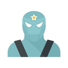 Famous superhero icon flat isolated vector