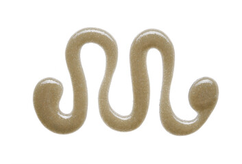 Light gray texture of cosmetic product, body scrub isolated on white background