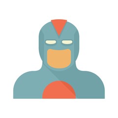 Carnival superhero icon flat isolated vector
