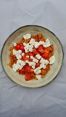 Reis Feta Tomate