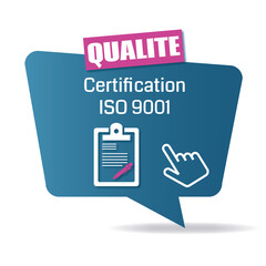 Logo certification ISO 9001. - obrazy, fototapety, plakaty