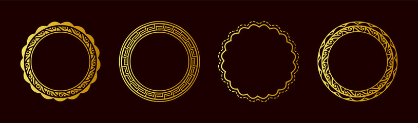 Circular Gold Ornamental Designs for jwellery