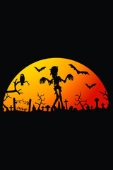 Halloween T-Shirt Graphic Vector Designs