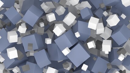 minimal abstract background figure pattern from cubes 3d render