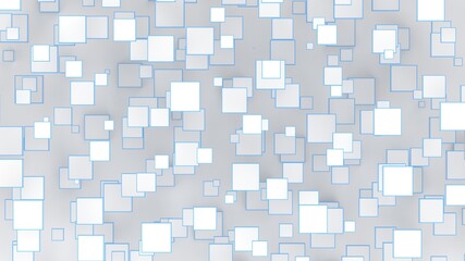 minimal abstract background figure pattern from cubes white floor 3d render