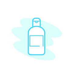 Fototapeta premium Illustration Vector graphic of shampoo bottle icon. Fit for container, tube, package, shower etc.