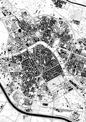 Obraz premium map of the city of Valencia, Spain