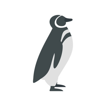 Penguin icon flat isolated vector