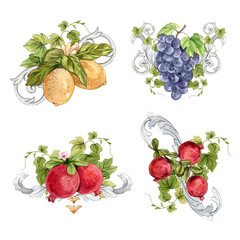 Bouquet with Italian style concept,watercolor style © photographeeasia