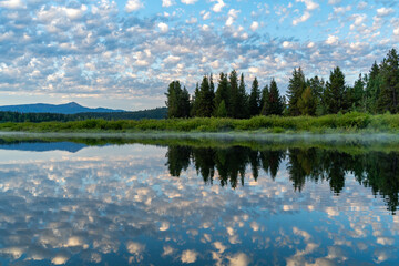 Beautiful Sunrise at Oxbow Bend in Grand Teton National Park