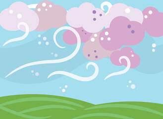 vute windy day.. vector for background