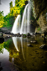 Fototapeta na wymiar Haew Suwat Waterfall in Khao Yai National Park in Nakhon Ratchasima, Thailand
