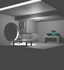 Unfinished 3d environment art