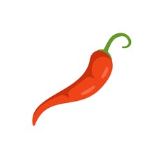 Restaurant chili pepper icon flat isolated vector