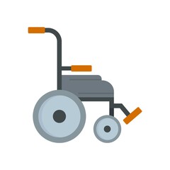 Safety wheelchair icon flat isolated vector