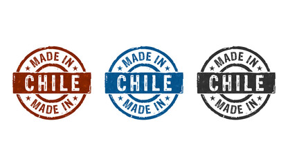 Obraz premium Made in Chile stamp and stamping