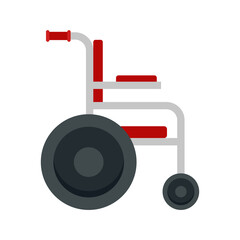 Medical wheelchair icon flat isolated vector