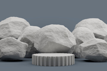 Abstract Podium, Platform Minimal Product Presentation, 3D render