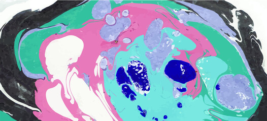 Fusion background,acril painting on the water,inspired by pictures of earth