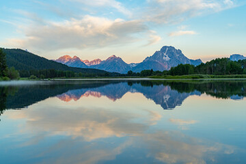 Beautiful Sunrise at Oxbow Bend in Grand Teton National Park