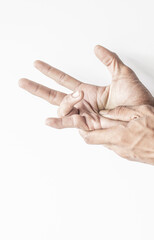 Trigger Finger a defect in a tendon causing a finger to jerk or snap straight when the hand is extended.