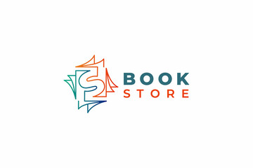 vector book logo design concept, usable logo for education logo,printing,publisher, book store, online curse, web icon logo design template