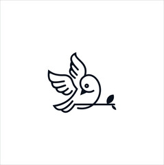 Creative Bird Logo Icon Vector Template