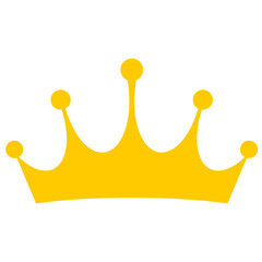 Gold isolated crown. Crown symbol