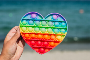 silicon fidgeting game sensory toy pop it in kid's hand.new antistress toy